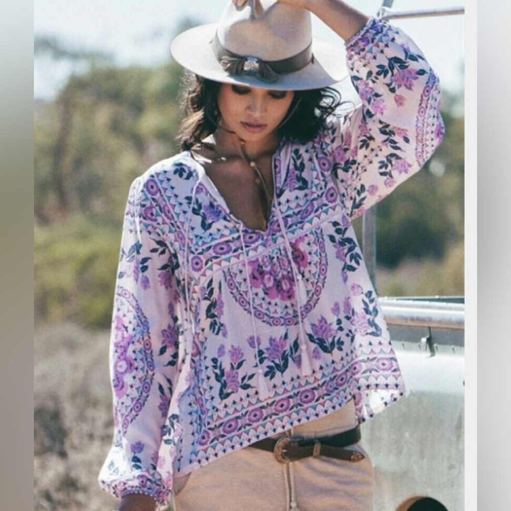 Spell & The Gypsy Collective Pandora Lilac Blouse S Euc